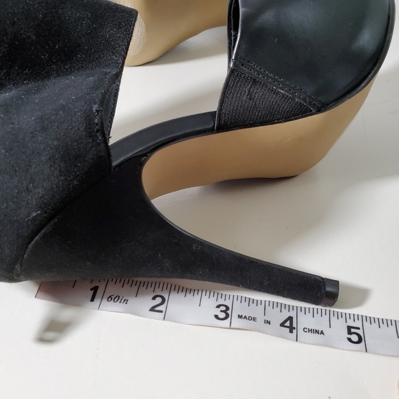 Apt.9 Women's Black Peep Toe Ankle Strap Shoes Sz 6.5 Sexy Night Out Whimsigoth - Picture 10 of 10